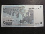 5 Euro 2002 s.U, Francie, podpis Willema F. Duisenberga, L004 tiskárna  Banque de France, Francie