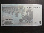 5 Euro 2002 s.U, Francie, podpis Jeana-Clauda Tricheta, L025 tiskárna  Banque de France, Francie