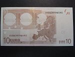 10 Euro 2002 s.X, Německo, podpis Jeana-Clauda Tricheta, R021 tiskárna Bundesdruckerei, Německo
