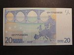 20 Euro 2002 s.E, Slovensko, podpis Jeana-Clauda Tricheta, G012 tiskárna Koninklijke Joh. Enschedé, Holandsko