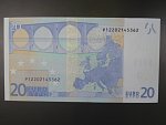 20 Euro 2002 s.P, Holandsko, podpis Jeana-Clauda Tricheta, G006 tiskárna Koninklijke Joh. Enschedé, Holandsko
