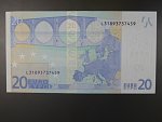20 Euro 2002 s.L, Finsko, podpis Jeana-Clauda Tricheta, G011 tiskárna Koninklijke Joh. Enschedé, Holandsko