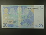 20 Euro 2002 s.X, Německo, podpis Jeana-Clauda Tricheta, R005 tiskárna Bundesdruckerei, Německo