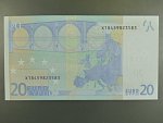 20 Euro 2002 s.X, Německo, podpis Jeana-Clauda Tricheta, R002 tiskárna Bundesdruckerei, Německo