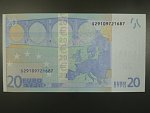 20 Euro 2002 s.S, Itálie, podpis Jeana-Clauda Tricheta, J029 tiskárna Istituto Poligrafico e Zecca dello Stato, Itálie