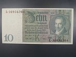 Německo, 10 RM 1929 série L, mírové vydání, podtiskové písmeno K