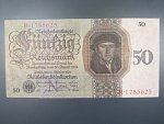 Německo, 50 RM 1924 série R, podtiskové písmeno N