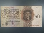 Německo, 50 RM 1924 série B, podtiskové písmeno R