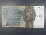 Německo, 100 RM 1924 série B, podtiskové písmeno K