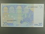 20 Euro 2002 s.X, Německo, podpis Jeana-Clauda Tricheta, R004 tiskárna Bundesdruckerei, Německo