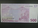 500 Euro 2002 s.N, Rakousko, podpis Jeana-Clauda Tricheta, F005 tiskárna Österreichische Banknoten und Sicherheitsdruck, Rakousko