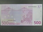 500 Euro 2002 s.X, Německo, podpis Jeana-Clauda Tricheta, R008 tiskárna Bundesdruckerei, Německo
