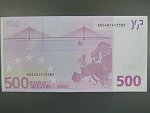 500 Euro 2002 s.X, Německo, podpis Jeana-Clauda Tricheta, R010 tiskárna Bundesdruckerei, Německo