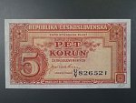5 Kčs 1945 série U/V