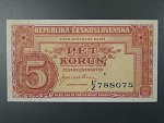 5 Kčs 1945 série U/Z perforace 3md