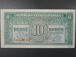 10 Kčs 1945 série R/F perforace 3md
