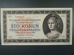 100 Kčs 1945 série B 34 perforace 3md