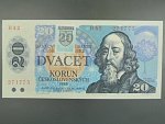20 Sk/Kčs 1988 s. H 42, kolkovaná, Baj. SK 1, Pi. 15