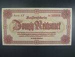 Sudety, Reichenberg 20 Rm 28.4.1945 série AF, varianta číslovače, výška 1,6mm