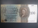 Německo, 100 RM 1924 série B, podtiskové písmeno K