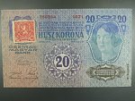 20 K 1913, kolkovaná, II. vydání, světlý odstín