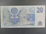20 Kč 1994 s. B 14 proužek vpravo, Baj. CZ 10a, Pi. 10a