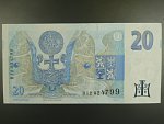 20 Kč 1994 s. B 12 proužek vlevo, Baj. CZ 10b, Pi. 10b