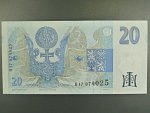20 Kč 1994 s. B 17 proužek vlevo, Baj. CZ 10b, Pi. 10b