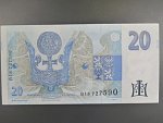 20 Kč 1994 s. B 18 proužek vlevo, Baj. CZ 10b, Pi. 10b