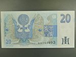 20 Kč 1994 s. B 19 proužek vlevo, Baj. CZ 10b, Pi. 10b