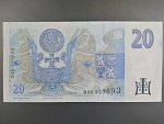 20 Kč 1994 s. B 26 proužek vlevo, Baj. CZ 10b, Pi. 10b