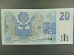 20 Kč 1994 s. B 43 proužek vlevo, Baj. CZ 10b, Pi. 10b