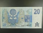 20 Kč 1994 s. B 46 proužek vlevo, Baj. CZ 10b, Pi. 10b
