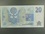 20 Kč 1994 s. B 50 proužek vlevo, Baj. CZ 10b, Pi. 10b