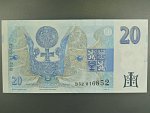 20 Kč 1994 s. B 52 proužek vlevo, Baj. CZ 10b, Pi. 10b