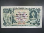 100 Kč 10.1.1931 serie Bc, III.vydání, perf. SPECIMEN