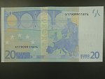 20 Euro 2002 s.X, Německo, podpis Jeana-Clauda Tricheta, R001 tiskárna Bundesdruckerei, Německo