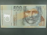 chybotisk - 500 Sk 1.10.1993 s. A (2000), přítisk Bi-milénium, velký posun přítisku nahoru