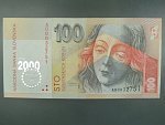 100 Sk 1.9.1993 s. A (2000), přítisk Bi-milénium, CHYBOTISK - velký posun ořezu doleva
