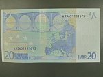 20 Euro 2002 s.U, Francie, podpis Jeana-Clauda Tricheta, L072 tiskárna Banque de France, Francie