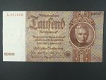 Německo, 1000 RM 1936 série A, podtiskové písmeno G