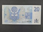 20 Kč 1994 s. B 14 proužek vpravo, Baj. CZ 10a, Pi. 10a