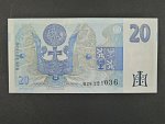 20 Kč 1994 s. B 28 proužek vpravo, Baj. CZ 10a, Pi. 10a
