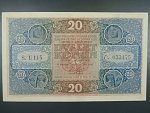 20 Kč 15.4.1919, serie U 115, na R nepatrné stržení