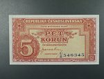 5 Kčs 1945 série U/R