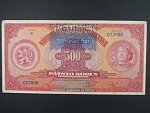 500 Ks 2.5.1929 s pretiskem, serie E, perf. SPECIMEN