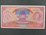 500 Ks 2.5.1929 s pretiskem, serie F, perf. SPECIMEN