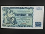 1000 Kč 25.5.1934, série G, 1x perf. SPECIMEN