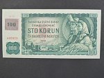 100 Kč 1961 s. C 75, kolek, Baj. CZ 1a, Pi. 1