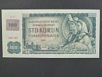 100 Kč 1961 s. D 63, kolek, Baj. CZ 1a, Pi. 1